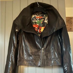 Alice + Olivia lined leather jacket S/P